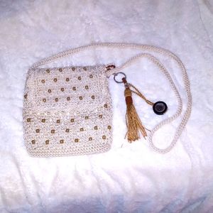 The Sak small crochet and bead crossbody bag